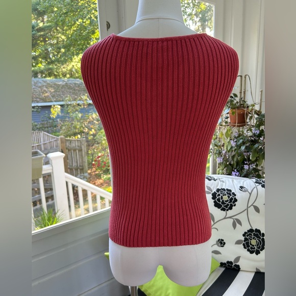 Talbots Collection Salmon Color Ribbed Sweater Set - Picture 5 of 8